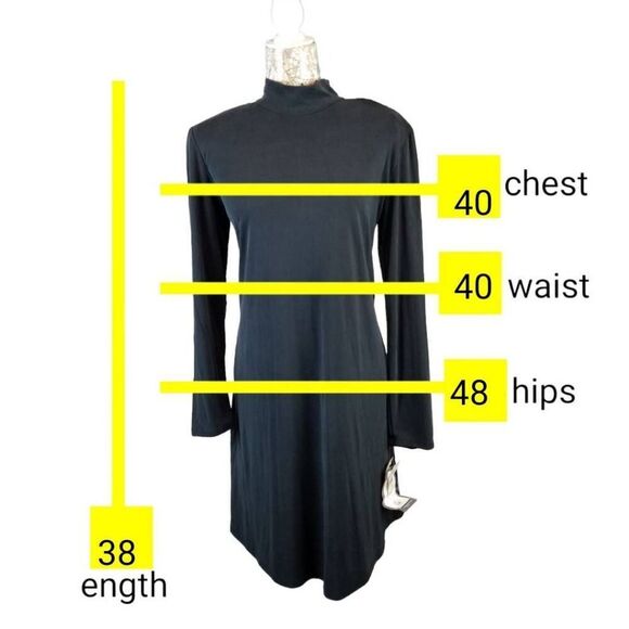 Lord & Taylor BRAND NEW K. C. Spencer Little Black Dress Sheath Long Sleeve - Picture 3 of 10